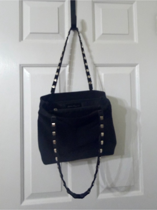 Salvatore Ferragamo Handbags - Salvatore Ferragamo Black Shoulder Bag with Chain-Detail Straps